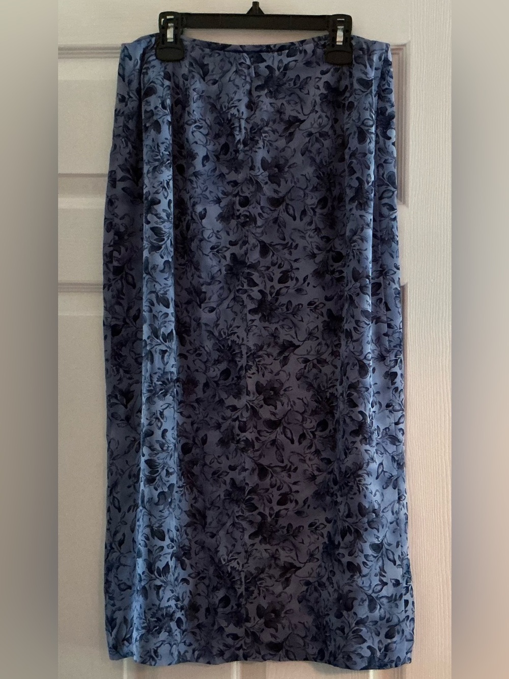 Talbots Navy and Light Blue Floral Skirt